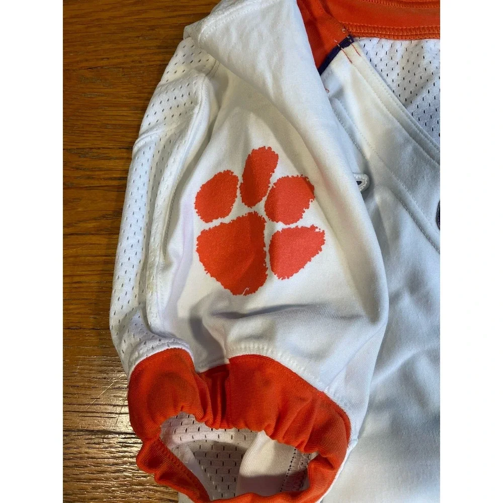 Nike Clemson Tigers Game Issue Football Jersey Size 40 Blank Line-Cut White